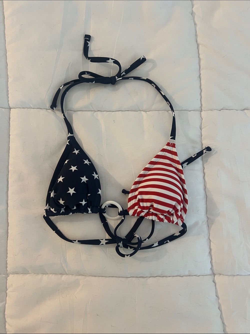 Wild Fable Stars & Stripes Triangle Bikini Top